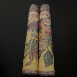 Vtg Rosedale wallpaper vegetable lot 1241 made in England 2 rolls